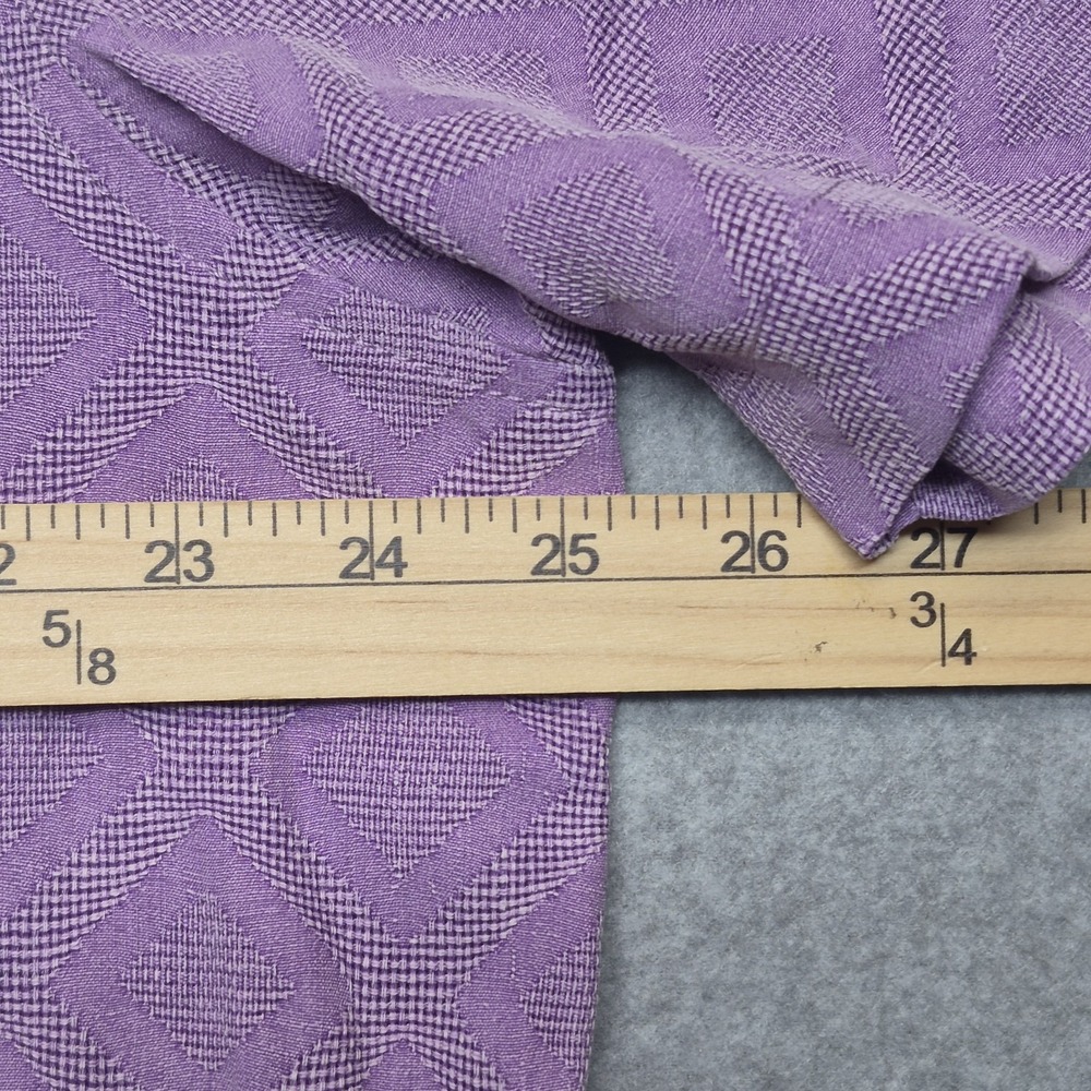 Tommy Bahama Shirt Mens 2XL Purple Solid Diamond Isle Jacquard Button Down NWT - Picture 8 of 15